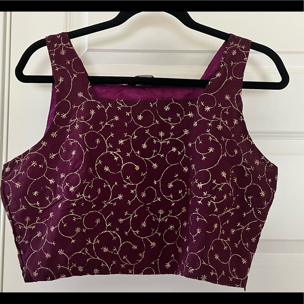 Wine color Crop top
